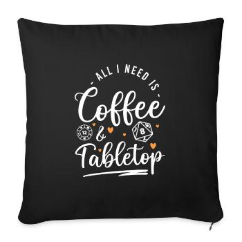 Game Night Game Chess Card Game - Sofa pillowcase 17,3'' x 17,3'' (45 x 45 cm) - black - Front