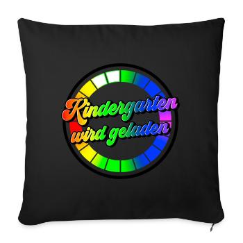 Kindergarten wird geladen - Sofakissenbezug 45 x 45 cm - Schwarz - Vorne