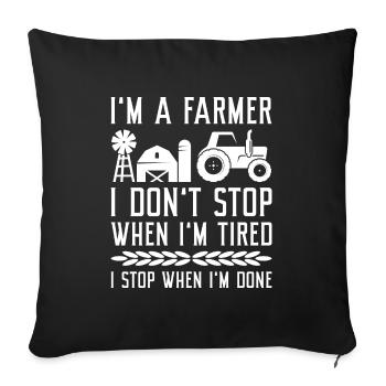 I’m A Farmer - Sofa pillowcase 17,3'' x 17,3'' (45 x 45 cm) - black - Front