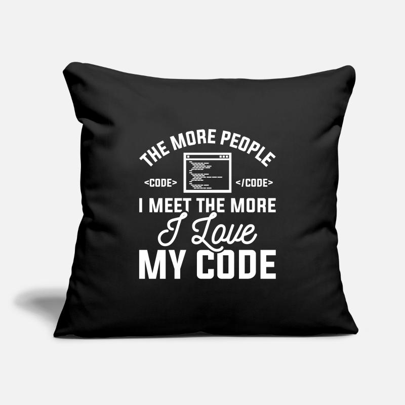 I Love My Code Sofa pillowcase 17,3'' x 17,3'' (45 x 45 cm)