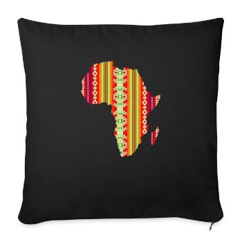 Africa - Sofa pillowcase 17,3'' x 17,3'' (45 x 45 cm) - black - Front