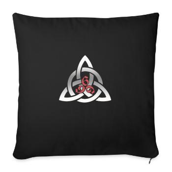 Symbole / Logo du mal 666 - Housse de coussin décorative 45 x 45 cm - noir - Devant