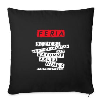 Feria en France - Housse de coussin décorative 45 x 45 cm - noir - Devant