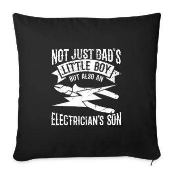 Electrical engineer son - Sofa pillowcase 17,3'' x 17,3'' (45 x 45 cm) - black - Front