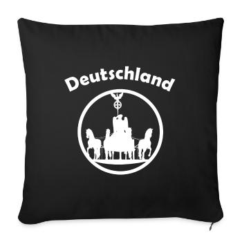 Berlin in Germany - Sofa pillowcase 17,3'' x 17,3'' (45 x 45 cm) - black - Front