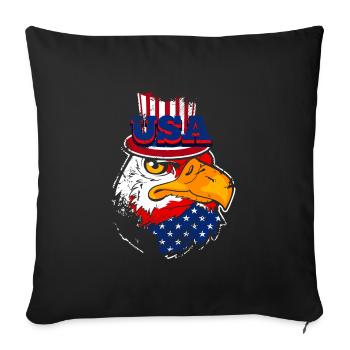 A Beautiful and Funny Eagle Design - Sofa pillowcase 17,3'' x 17,3'' (45 x 45 cm) - black - Front