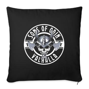 Odin Viking Hammer Teutons - Sofa pillowcase 17,3'' x 17,3'' (45 x 45 cm) - black - Front