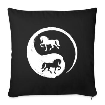 Icelandic Horses Vintage Horses Horse Fan Gallop - Sofa pillowcase 17,3'' x 17,3'' (45 x 45 cm) - black - Front
