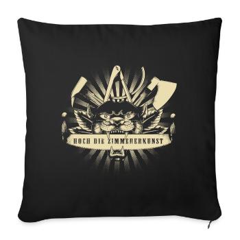 Signe de guilde Zimmermann - Housse de coussin décorative 45 x 45 cm - noir - Devant