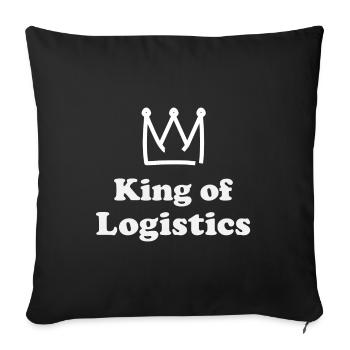 Logistics King - Sofa pillowcase 17,3'' x 17,3'' (45 x 45 cm) - black - Front