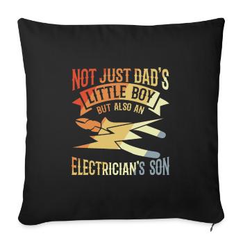 Garçon électricien - Housse de coussin décorative 45 x 45 cm - noir - Devant