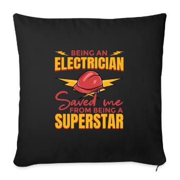 Electrical Engineer Witz - Sofa pillowcase 17,3'' x 17,3'' (45 x 45 cm) - black - Front
