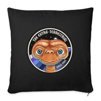 E.T. The Extra-Terrestrial Since 1982 - Sofa pillowcase 17,3'' x 17,3'' (45 x 45 cm) - black - Front
