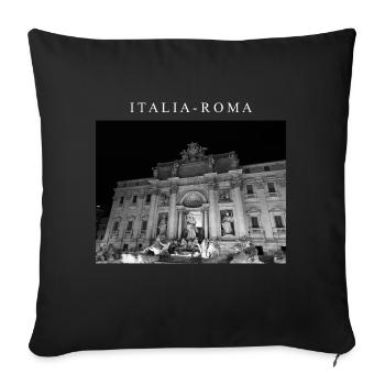 LUXE - ITALIA - Housse de coussin décorative 45 x 45 cm - noir - Devant