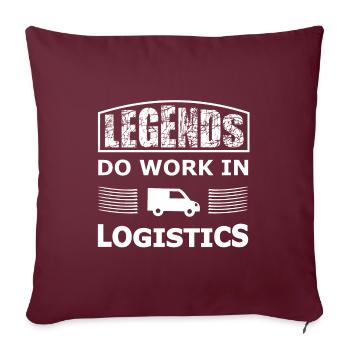Le mythe de la logistique - Housse de coussin décorative 45 x 45 cm - bordeaux - Devant