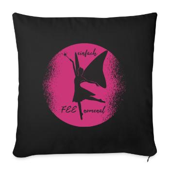 einfach feenomenal Fee Elfe Geschenkidee - Sofakissenbezug 45 x 45 cm - Schwarz - Vorne