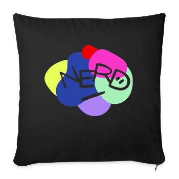 NERD - Sofakissenbezug 45 x 45 cm - Schwarz - Vorne