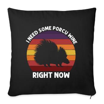 Porcupines Designs for Animal Lovers Rodent - Sofa pillowcase 17,3'' x 17,3'' (45 x 45 cm) - black - Front