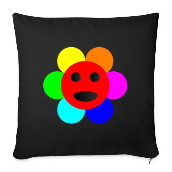 Psycho Fleur - Housse de coussin décorative 45 x 45 cm - noir - Devant