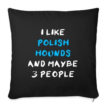 Polish Hound - Sofa pillowcase 17,3'' x 17,3'' (45 x 45 cm) - black - Front