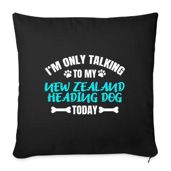 New Zealand Heading Dog - Sofa pillowcase 17,3'' x 17,3'' (45 x 45 cm) - black - Front