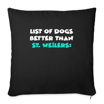 St. Weilers - Sofakissenbezug 45 x 45 cm - Schwarz - Vorne