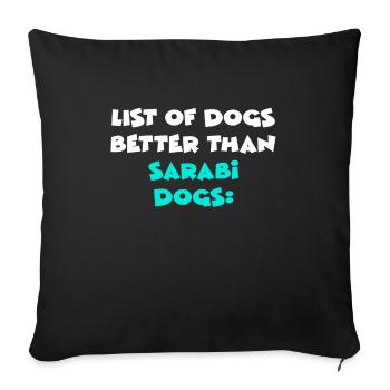 Sarabi dogs - Sofa pillowcase 17,3'' x 17,3'' (45 x 45 cm) - black - Front