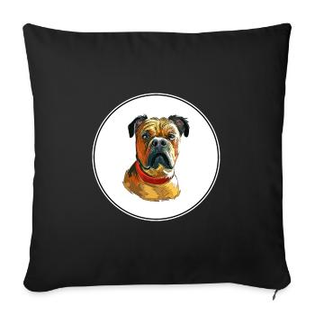 Perro de Presa Mallorquinischer Hund Aquarell illustrat - Sofakissenbezug 45 x 45 cm - Schwarz - Vorne