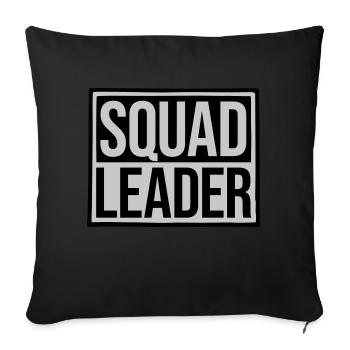 Schild Squad Leader Design - Sofakissenbezug 45 x 45 cm - Schwarz - Vorne
