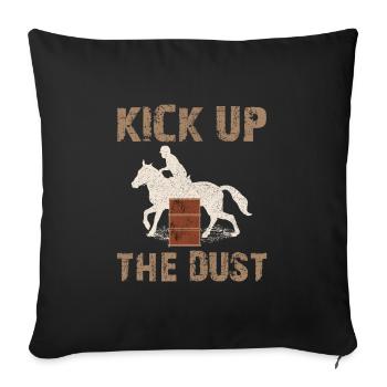 Barrel Racer Horse Riding Racing Rodeo Funny - Sofa pillowcase 17,3'' x 17,3'' (45 x 45 cm) - black - Front