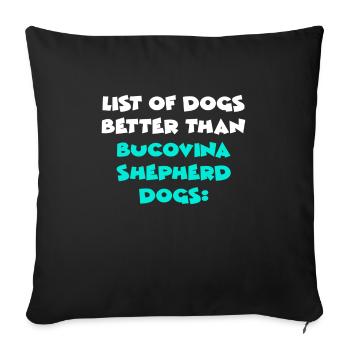 Bucovina Shepherd Dogs - Sofakissenbezug 45 x 45 cm - Schwarz - Vorne