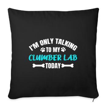 Clumber Lab - Sofakissenbezug 45 x 45 cm - Schwarz - Vorne