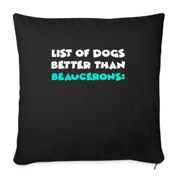 Beaucerons - Housse de coussin décorative 45 x 45 cm - noir - Devant