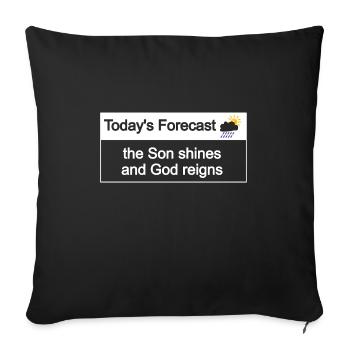 Christian Design Heutige Prognose - Sofakissenbezug 45 x 45 cm - Schwarz - Vorne
