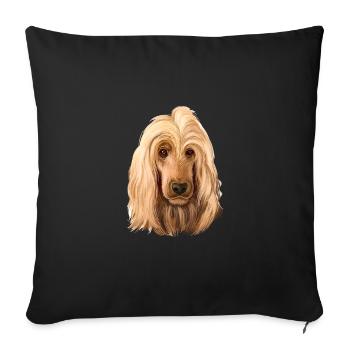 English Cocker Spaniel Hund Aquarell Illustration - Sofakissenbezug 45 x 45 cm - Schwarz - Vorne