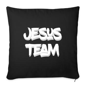 Christian Design Jesus Team - Sofa pillowcase 17,3'' x 17,3'' (45 x 45 cm) - black - Front