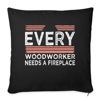 dad lets play carpenter tshirts present humor - Sofa pillowcase 17,3'' x 17,3'' (45 x 45 cm) - black - Front