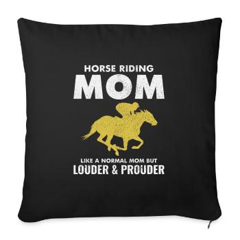 Barrel Racer Racing Horse Riding Mom Mothers day - Sofa pillowcase 17,3'' x 17,3'' (45 x 45 cm) - black - Front