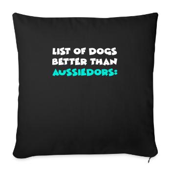Aussiedors - Housse de coussin décorative 45 x 45 cm - noir - Devant