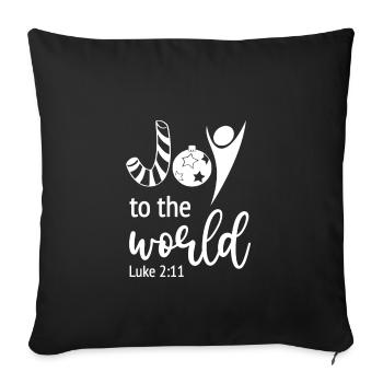 Christian Christmas Design Freude an die Welt Luke - Sofakissenbezug 45 x 45 cm - Schwarz - Vorne