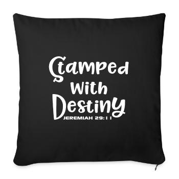 Dessin chrétien estampillé du destin Jérémie 29 - Housse de coussin décorative 45 x 45 cm - noir - Devant