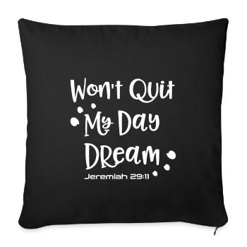 Le design chrétien ne quittera pas mon rêve Jérémie - Housse de coussin décorative 45 x 45 cm - noir - Devant