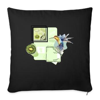Photos esthétiques vertes chemises à capuche etc doux - Housse de coussin décorative 45 x 45 cm - noir - Devant