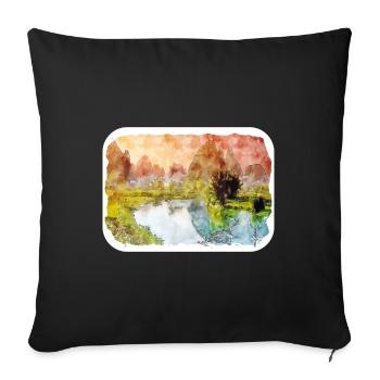 China Watercolor Sketch Hand Drawn Illustration - Sofa pillowcase 17,3'' x 17,3'' (45 x 45 cm) - black - Front