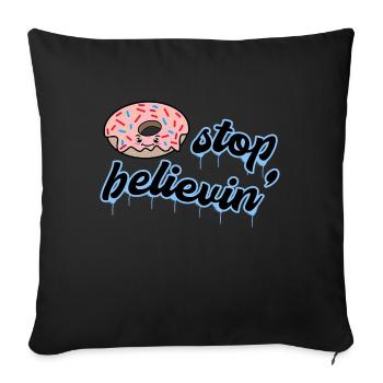 Sweets Delicious Donut Dessert Statement - Housse de coussin décorative 45 x 45 cm - noir - Devant
