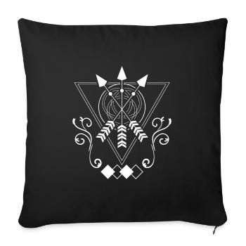Mystical icon - Sofa pillowcase 17,3'' x 17,3'' (45 x 45 cm) - black - Front