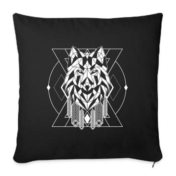 Runes Icône Soleil Foi - Housse de coussin décorative 45 x 45 cm - noir - Devant