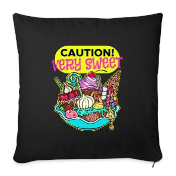 Chocolate Sweets Dessert Candy Statement - Housse de coussin décorative 45 x 45 cm - noir - Devant