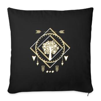 Symbole Sprituell Stars Signification - Housse de coussin décorative 45 x 45 cm - noir - Devant