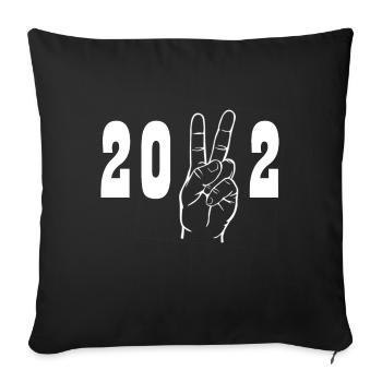 Signe de paix 2022 - Housse de coussin décorative 45 x 45 cm - noir - Devant